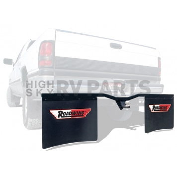 Roadmaster Inc Mud Flap - Rubber Black Powder Coated Set Of 2 - 4400-1