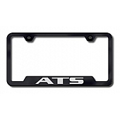 Automotive Gold License Plate Frame - Black Stainless Steel - GFATSCEB