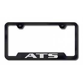 Automotive Gold License Plate Frame - Black Stainless Steel - GFATSCEB