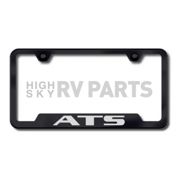 Automotive Gold License Plate Frame - Black Stainless Steel - GFATSCEB