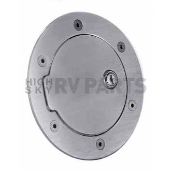 All Sales Fuel Door - Round Aluminum - 6040L