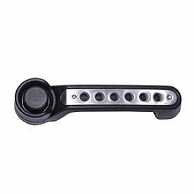DV8 Offroad Exterior Door Handle Trim - Black/ Silver Aluminum Brushed Satin - P190015AL3