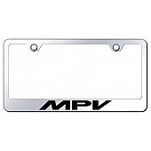 Automotive Gold License Plate Frame - Silver Stainless Steel - LFMPVEC
