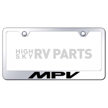 Automotive Gold License Plate Frame - Silver Stainless Steel - LFMPVEC
