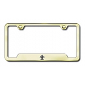 Automotive Gold License Plate Frame - Gold Stainless Steel - GFFDLEG