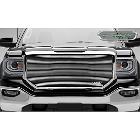 T-Rex Truck Products Grille Insert - Horizontal Bar Rectangular Polished Aluminum - 6202140