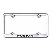 Automotive Gold License Plate Frame - Silver Stainless Steel - LFWFUSEC