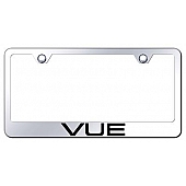 Automotive Gold License Plate Frame - Silver Stainless Steel - LFVUEEC