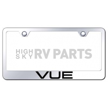 Automotive Gold License Plate Frame - Silver Stainless Steel - LFVUEEC