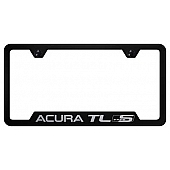 Automotive Gold License Plate Frame - Black Stainless Steel - GFATLSEB