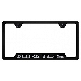 Automotive Gold License Plate Frame - Black Stainless Steel - GFATLSEB
