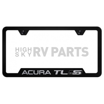 Automotive Gold License Plate Frame - Black Stainless Steel - GFATLSEB