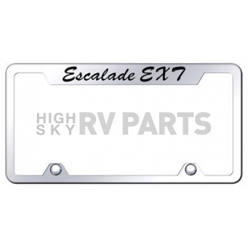Automotive Gold License Plate Frame - Silver Stainless Steel - TFSEXTEC