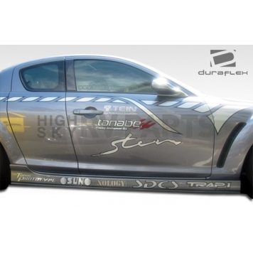Extreme Dimensions Side Skirt - Primered Fiberglass Reinforced Plastic Black Set of 2 - 100584-5