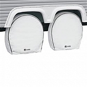 Classic Accessories Tire Cover White PVC With Laminated Knit Polyester Backing Pack Of 4 - 8222162302