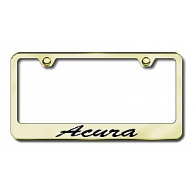 Automotive Gold License Plate Frame - Gold Stainless Steel - LFSACUEG