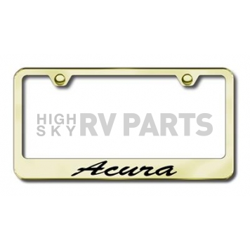Automotive Gold License Plate Frame - Gold Stainless Steel - LFSACUEG