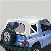 Rugged Ridge Soft Top - White Denim Standard Top Vinyl - 5370352