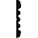 Cowles Products Side Molding - Black PVC Plastic Matte - 38360