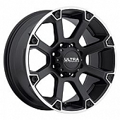 Ultra Wheel Spline 245 - 20 x 9 Black With Diamond Cut Accents - 245-2982SB+18