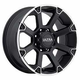 Ultra Wheel Spline 245 - 20 x 9 Black With Diamond Cut Accents - 245-2982SB+18