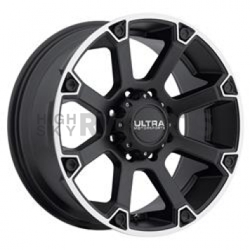 Ultra Wheel Spline 245 - 20 x 9 Black With Diamond Cut Accents - 245-2982SB+18
