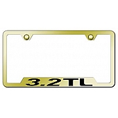 Automotive Gold License Plate Frame - Gold Stainless Steel - GF32TEG