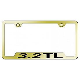 Automotive Gold License Plate Frame - Gold Stainless Steel - GF32TEG