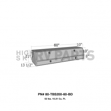 Westin Automotive Tool Box Side Mount Polished Aluminum - TBS20060D-1