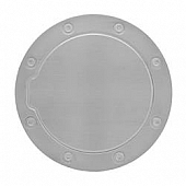 Bully Truck Fuel Door Cover - Polished Silver Stainless Steel - SDG-102P