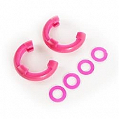 Rugged Ridge D-Ring Isolator - 3/4 Inch Pink Polyurethane Set Of 2 Isolators/ 4 Washers - 1123534