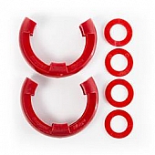 Rugged Ridge D-Ring Isolator - 3/4 Inch Red Polyurethane Set Of 2 Isolators/ 4 Washers - 1123531
