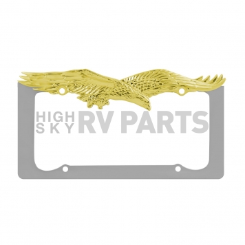 Pilot Automotive License Plate Frame - Gold With Silver Die Cast Zinc - WL108-CG