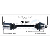 TrakMotive CV Axle Shaft - AD-8099