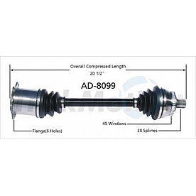 TrakMotive CV Axle Shaft - AD-8099