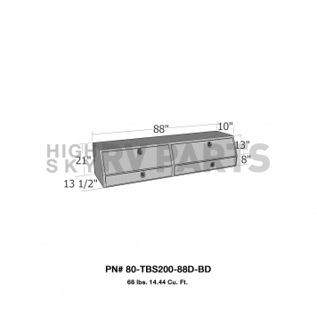 Westin Automotive Tool Box Side Mount Polished Aluminum - TBS20088D-1
