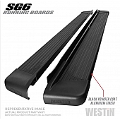 Westin Automotive Running Board Black Textured Aluminum Stationary - 27-64715