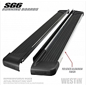 Westin Automotive Running Board Polished Aluminum Stationary - 27-64720