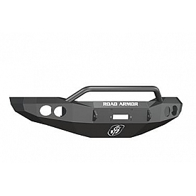 Road Armor Bumper Stealth Pre-Runner 1-Piece Design Steel Black - 44074B