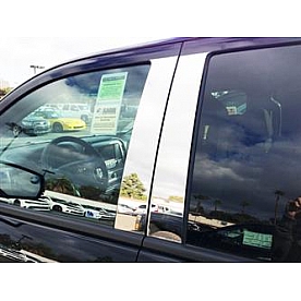 TFP (International Trim) Body Pillar Cover - Polished Stainless Steel Silver Set of 4 - 82105
