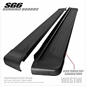 Westin Automotive Running Board Black Textured Aluminum Stationary - 27-64745