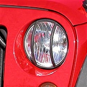 Rugged Ridge Headlight Guard Euro Steel Black Set Of 2 - 1123003