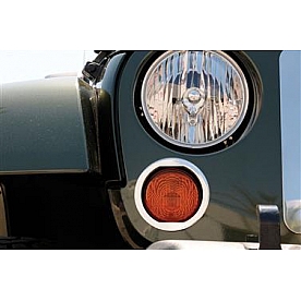 T-Rex Truck Products Parking Light Trim - Stainless Steel Silver Set Of 2 - 10489