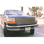 T-Rex Truck Products Grille Insert - Horizontal Bar Rectangular Polished Aluminum - 20535