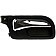 Help! By Dorman Interior Door Handle - Plastic Black Housing With Silver Lever Single - 81458