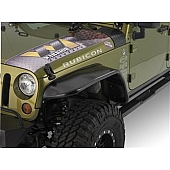 Warrior Products Fender Flare - Silver Aluminum Diamond Plate Set Of 2 - 7314