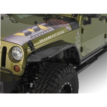 Warrior Products Fender Flare - Silver Aluminum Diamond Plate Set Of 2 - 7314