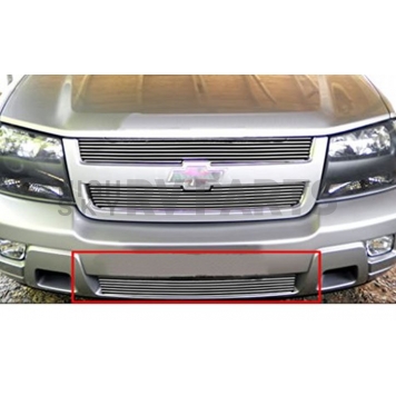 Paramount Automotive Bumper Grille Insert Horizontal Bar Bare Silver Billet Aluminum - 360111-1