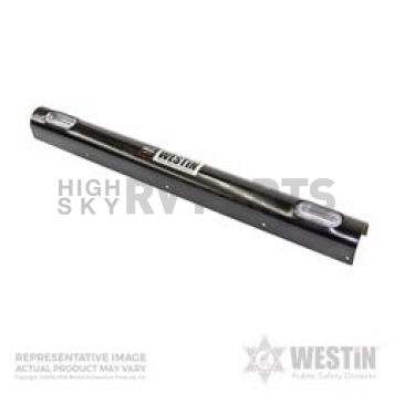 Westin Public Safety Bumper Push Bar Top Channel Cover Powder Coated Black Steel - 36-6015C2XT4