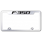 Automotive Gold License Plate Frame - Silver Stainless Steel - TFF35EC